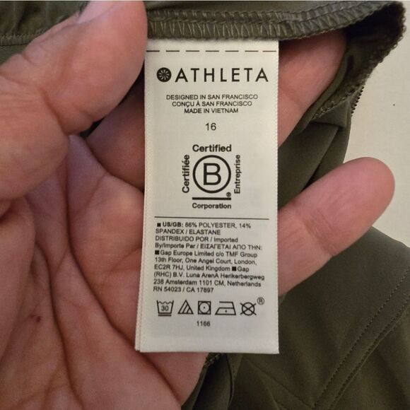 NWT Athleta Brooklin Long Sleeve Jumpsuit Im Army Green Size 16 - Picture 3 of 15